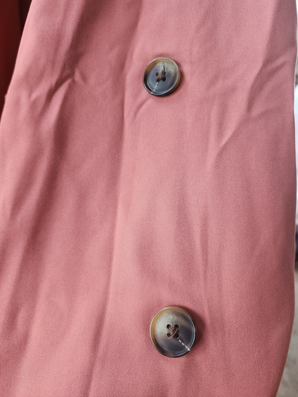 Stradivarius Women's Dusty Rose Double-Breasted Trench Coat - Picture 3 of 10